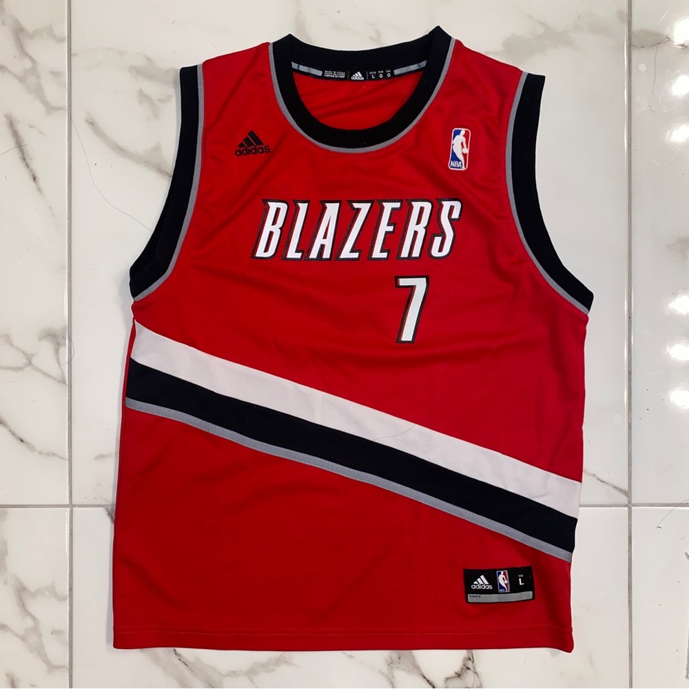 Vintage Adidas Blazers Red Brandon Roy Jersey - Youth Sz L/Adult Sz S - Preowned